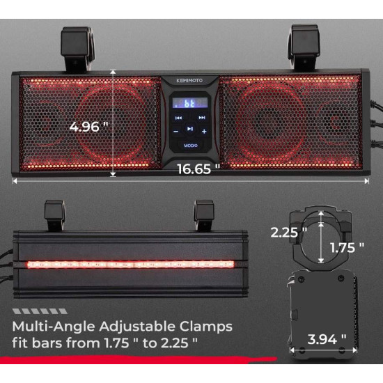 RGB Soundbar 16 for UTV wehicles