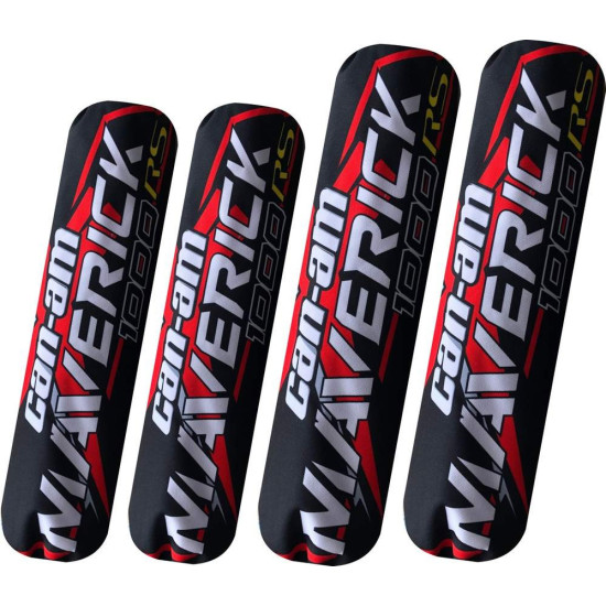 Shock cover Can-am maverick X3 black red
