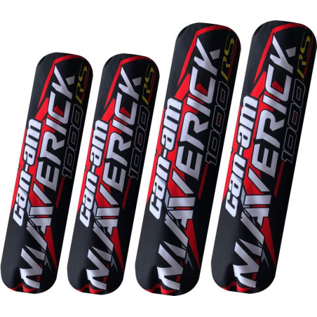 Shock cover Can-am maverick X3 black red