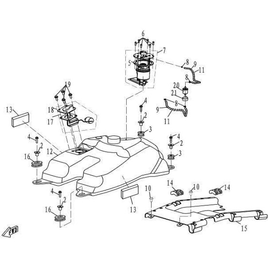 07. FUEL POMP CFMOTO 450 500 550 901F-150900