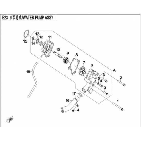 Water seal cfmoto 500 800 0010-081000-0002