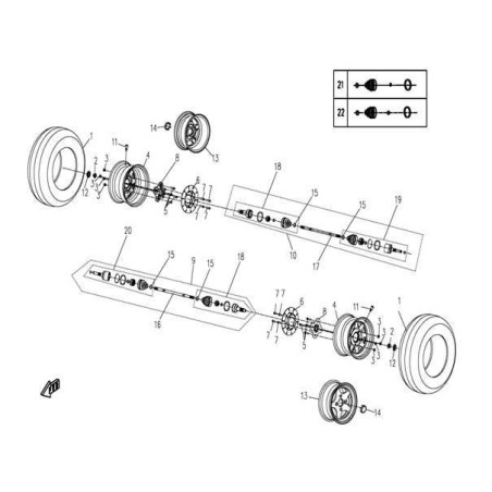 19. Przegub wewnętrzny przedni prawy cfmoto 500 600 9010-270230-1000