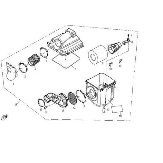 6. FILTER ELEMENT AIR BOX CFMOTO X5 0180-1120A0