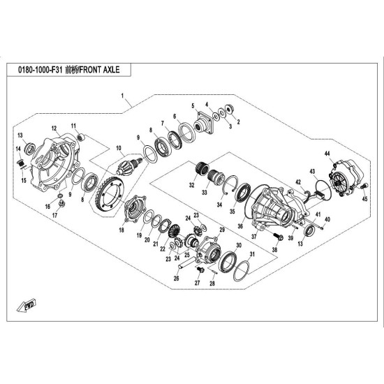 6. Seals front differential cfmoto 500 600 800 48x65x9 0180-312002