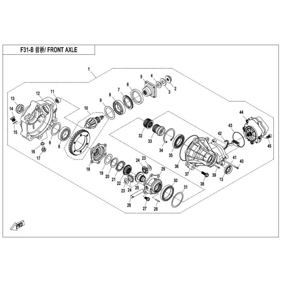 32. Drive clutch cfmoto 500 600 800 0180-310003-0050