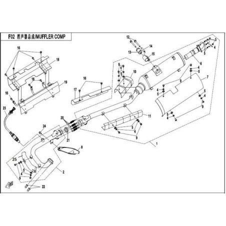 21. collar Cfmoto 500 x5 9010-020102