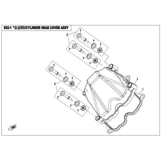 1. gasket cylinder head cfmoto 800 X8 0800-021002