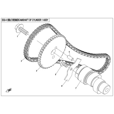 2. Timing Chain cfmoto 800 X8 0800-024100
