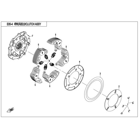 5. Clutch carrier 5 pcscfmoto 800 X8 0800-054200