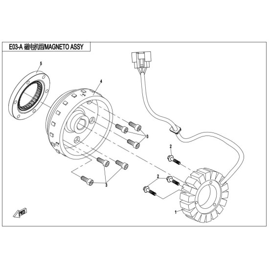 1. Stator cfmoto 800 X8 0800-032000