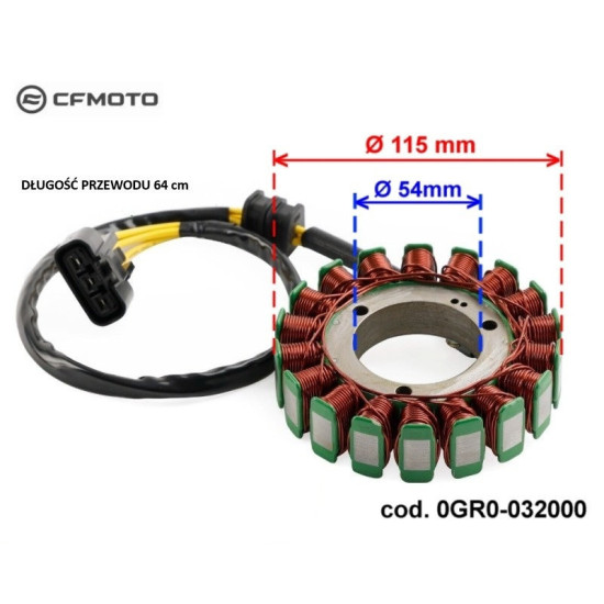 2. Stator cfmoto 450 520 550 0GR0-032000