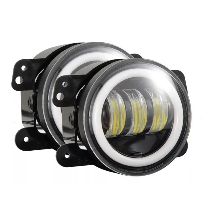 Front led lights with halo ring 2 pcs 4