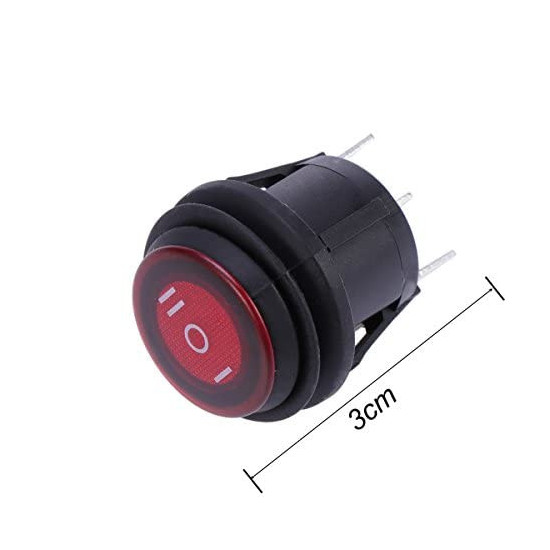 switch 100% waterproof PR18103W red ON OFF ON