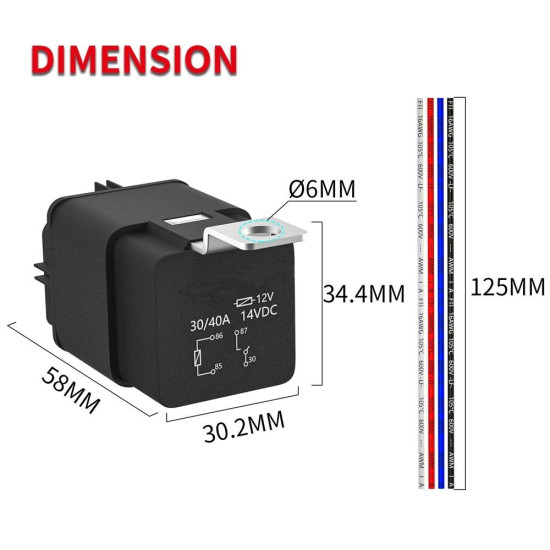Waterproof relay 4 PINS 12V