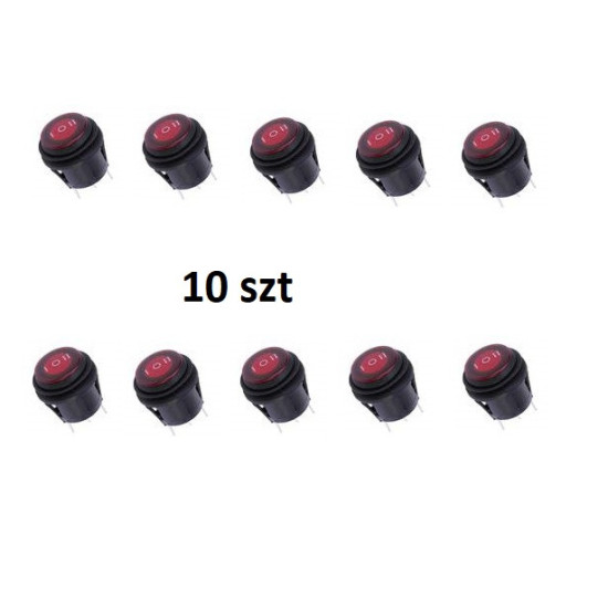 switch 100% waterproof PR18103W red ON OFF ON 10 pcs