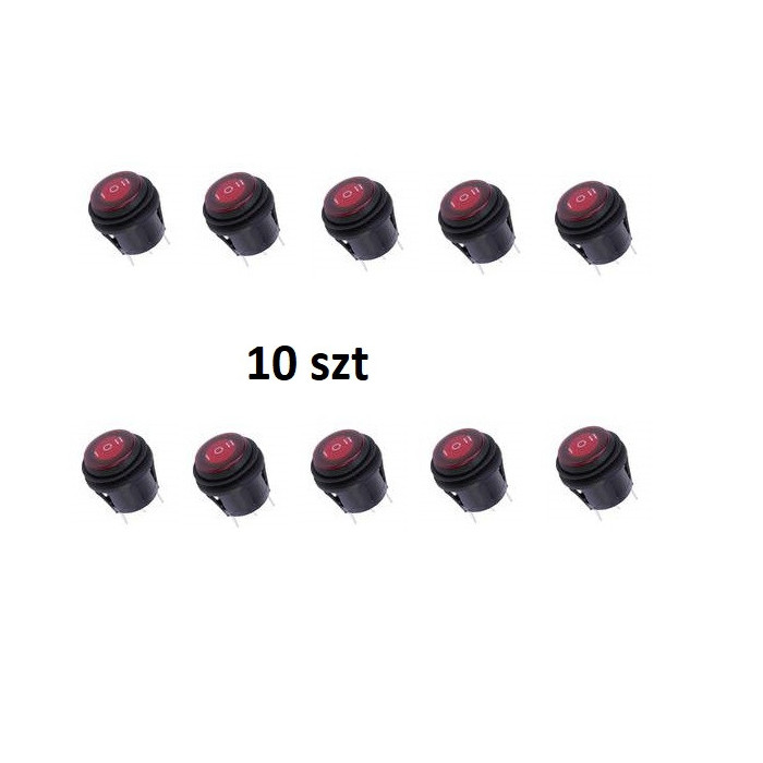 switch 100% waterproof PR18103W red ON OFF ON 10 pcs
