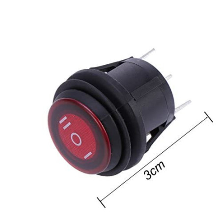 switch 100% waterproof PR18103W red ON OFF ON 10 pcs