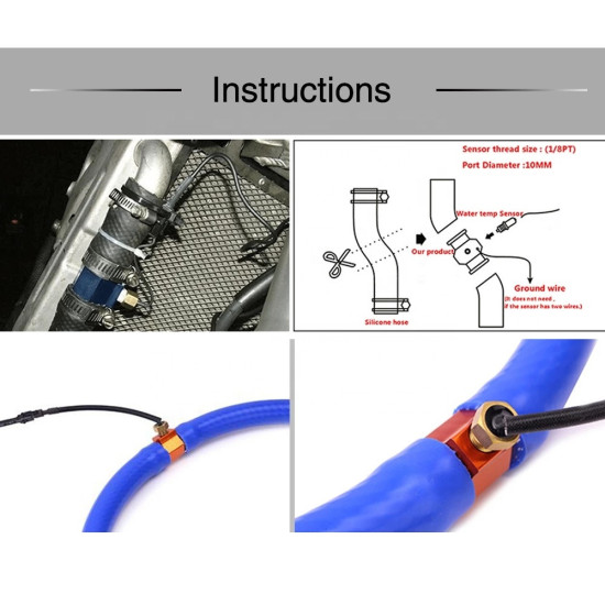temperature sensor bracket 22mm blue