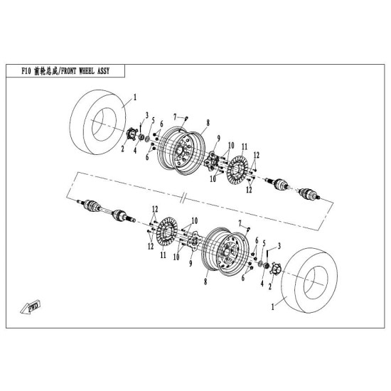 FRONT BRAKE DISC CF MOTO 520 800 7020-080001