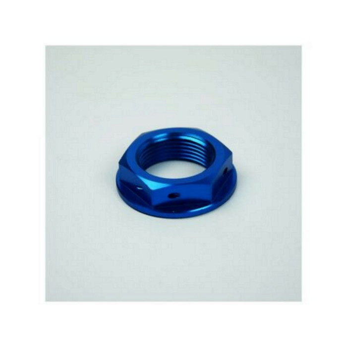SCAR RACING steering stem upper nut YAMAHA KYB color blue