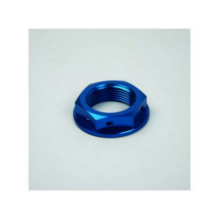 SCAR RACING steering stem upper nut YAMAHA KYB color blue
