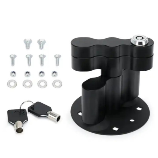 Fastener for jerrycan double with lock