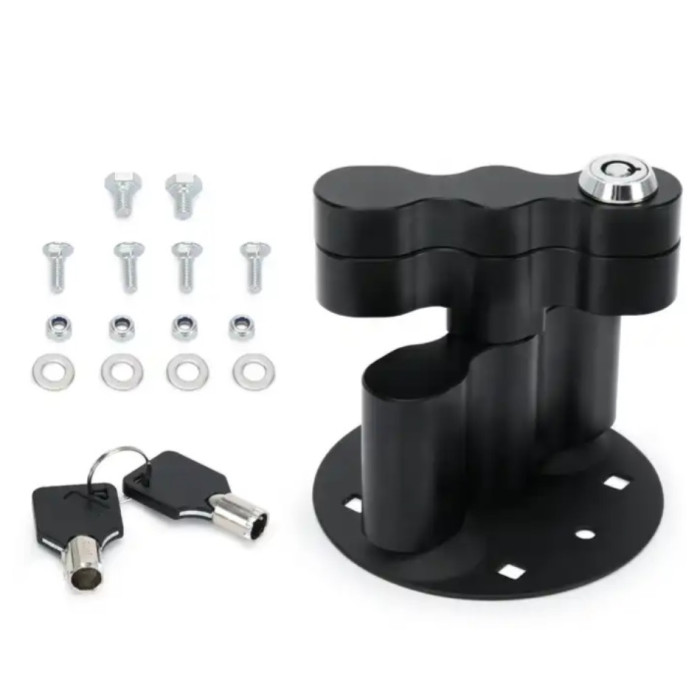 Fastener for jerrycan double with lock