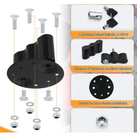 Fastener for jerrycan double with lock