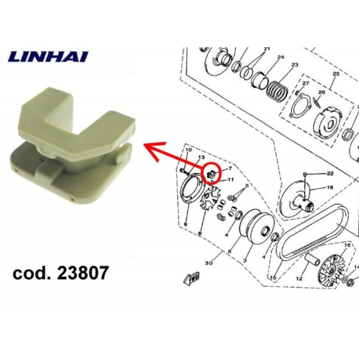 Primary clutch slider Linhai 260 300 23807