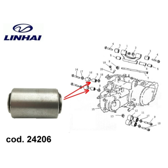 Engine bushing linhai 260 300 400 24206
