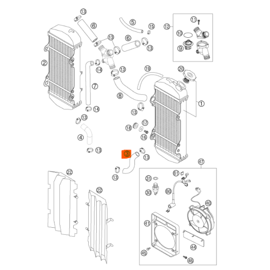 KTM OEM Aušinimo žarna (59035024100)