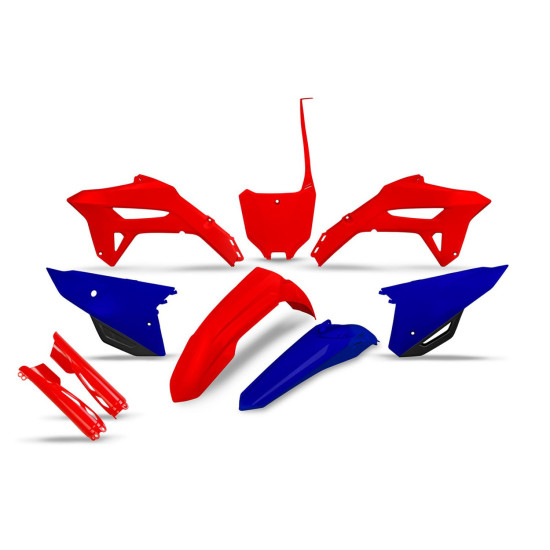 UFO 2026 07 KOMPLET PLASTIKÓW FULL KIT Z OSŁONAMI TELESKOPÓW AMORTYZATORÓW HONDA CRF 250 R 22- 24, CRF 450 R 21-