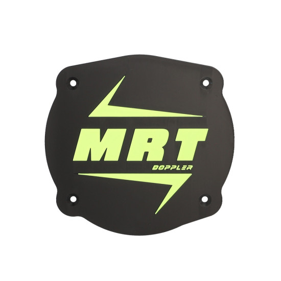 CACHE OBTURATEUR BOITE A AIR DOPPLER ADAPT. MRT - 2022 VERSION LOGO MRT NOIR JAUNE FLUO