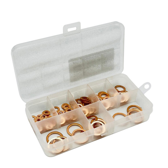 COFFRET JOINT CUIVRE DAM INT 4- 14 BOÎTE ASSORTIMENT DE 100 PCS