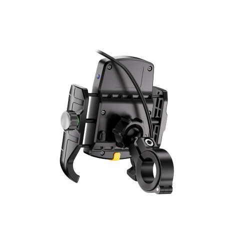 BIKETEC PRO DUAL MOTORCYCLE PHONE HOLDER WITH INDUCTIVE CHARGER AND USB-C (EL)
