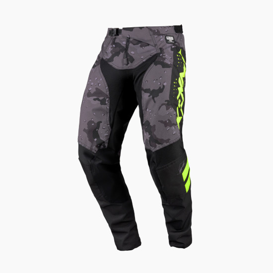 KENNY RACING KELNĖS CROSS ENDURO FORCE CAMO NEON YELLOW SPALVA JUODA RUDA FLUO GELTONA DYDIS XS 28