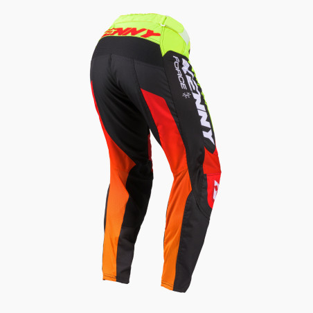 KENNY RACING PANTS CROSS ENDURO FORCE RACE RED NEON YELLOW COLOR RED BLACK FLUO YELLOW SIZE M 32