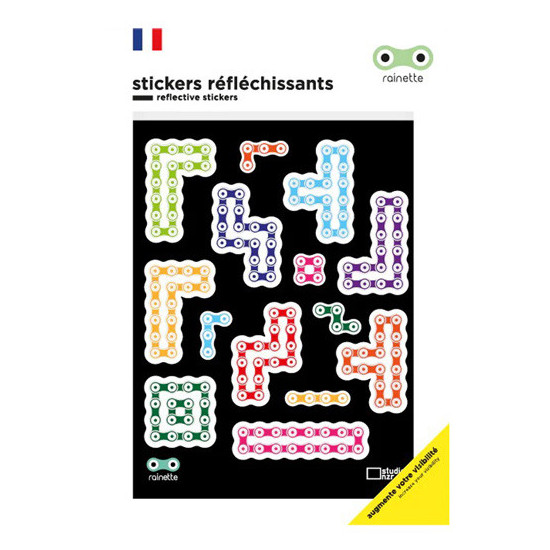 Lipnūs šviesą atspindintys lipdukai Rainette Gaming - lapas 137x172 mm