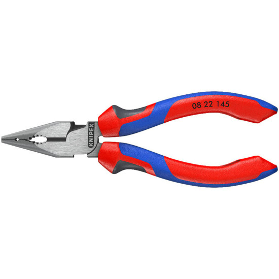 UNIVERSALŪS KNIPEX DAUGIAFUNKCINIAI APLANKTUVAI 145 mm RAUDONI MĖLYNI