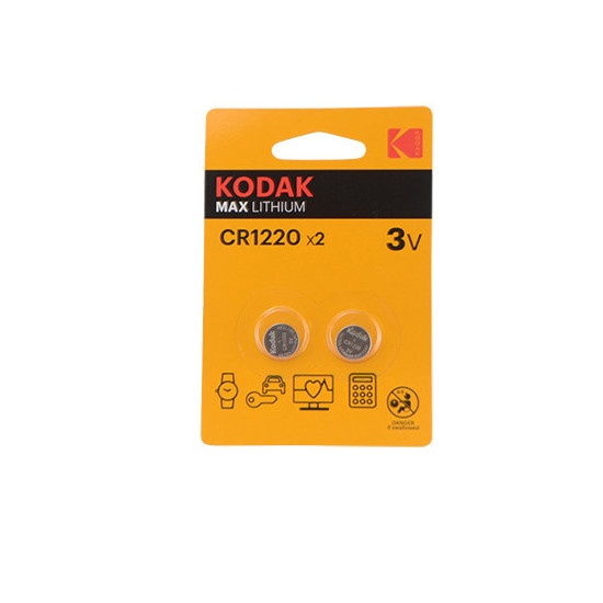 CR1220 3V KODAK LITHIUM MAX BATERIJOS 2