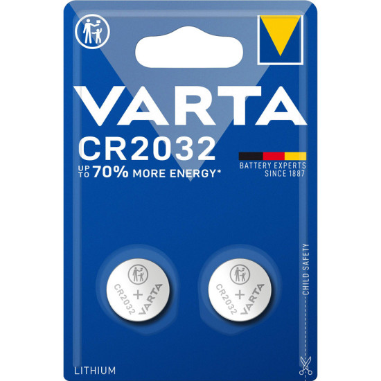 CR2032 3V VARTA ličio baterijos 2 vnt.