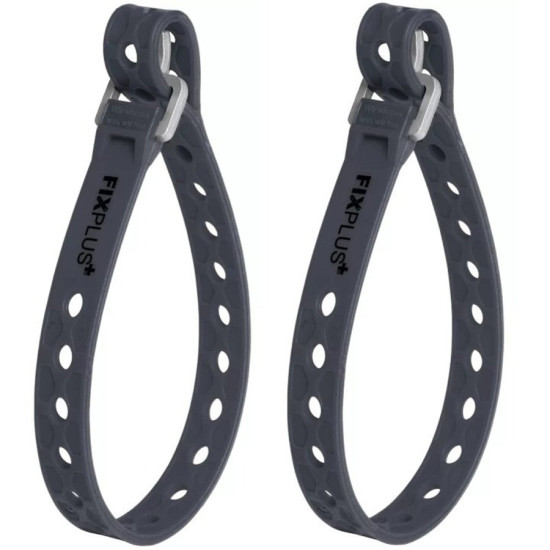 ĮTEMPIMO DIRŽELIS GUMINIS FIXPLUS NANO SLIM FIT - TAMSI PILKA 40 cm X2