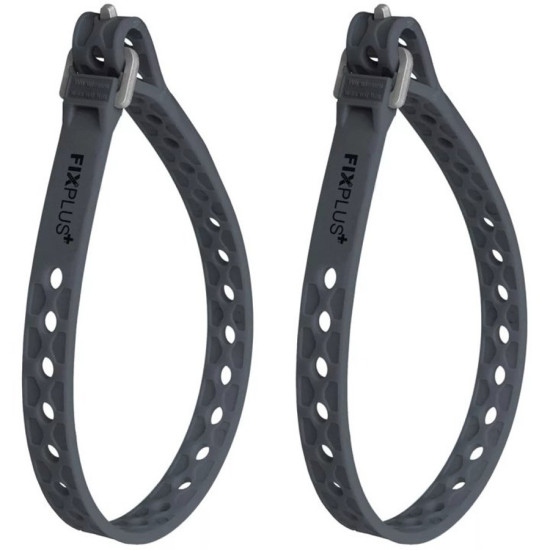 ĮTEMPIMO DIRŽELIS GUMINIS FIXPLUS NANO SLIM FIT - TAMSI PILKA 30 cm 2