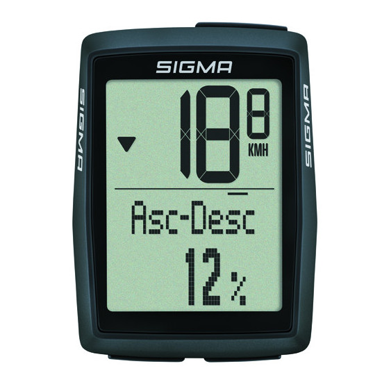 Dviračio spidometras su laidu Sigma BC 14.0 WR 14 FCTS juodos spalvos