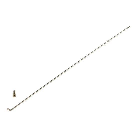 STIPIN 2,3 mm NERŪDIJANČIO PLIENO SIDABRINĖS SPALVOS ILGIS 258 mm SU VERŽLE MACH1 MOPEDAS MOTOCIKLAS EL. DVIRAČIS