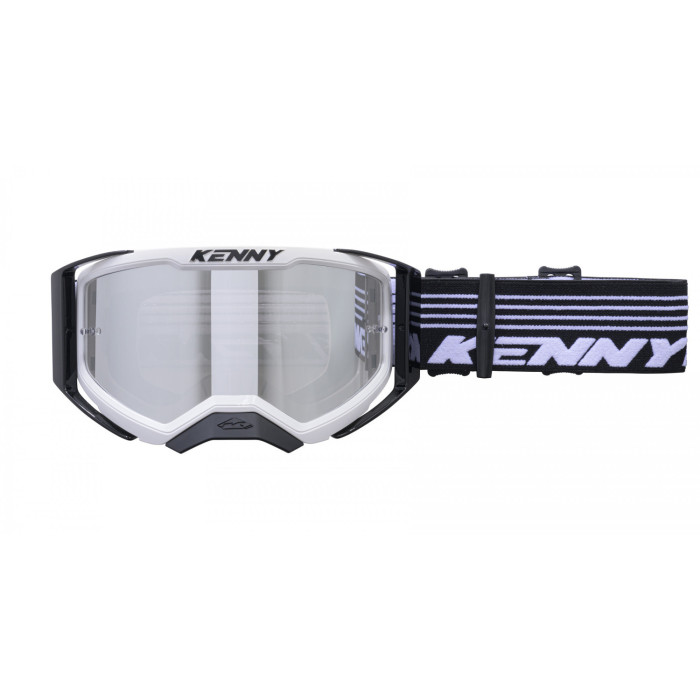 KENNY RACING GOGLE MODEL PERFORMANCE LEVEL EVO 1 BLACK - CLEAR LENS - KOLOR BIAŁY CZARNY SZYBKA PRZEŹROCZYSTA