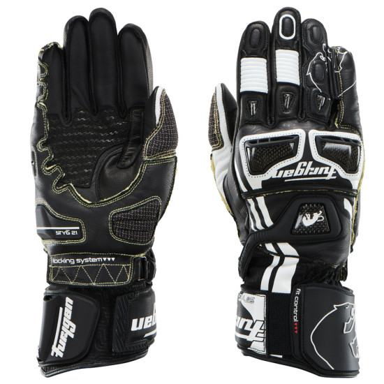 PIRŠTINĖS FURYGAN RACING STYG21 X KEVLAR JUODA BALTA DYDIS XXL PORA