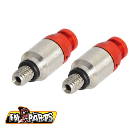 FM-PARTS šakių nuorinimo varžtai SHOWA/KAYABA M5 spalva RAUDONA