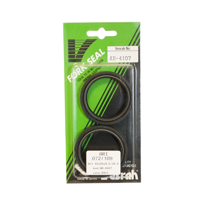 VESRAH front shock absorber oil seals (DRD 2-43X55X9.5/10.5) (ARI072, ARI109) (MADE IN JAPAN)