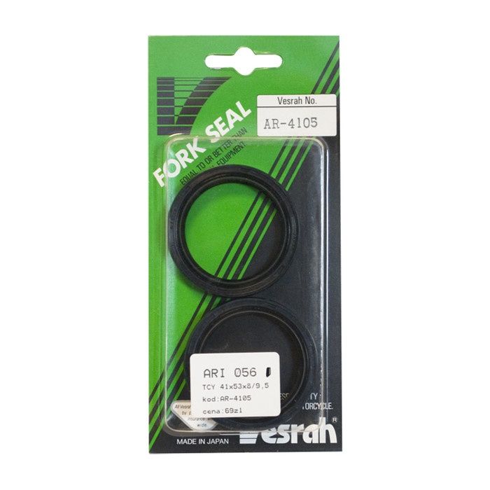 VESRAH front shock absorber oil seals (41X53X8/9.5) (ARI056) (MADE IN JAPAN)